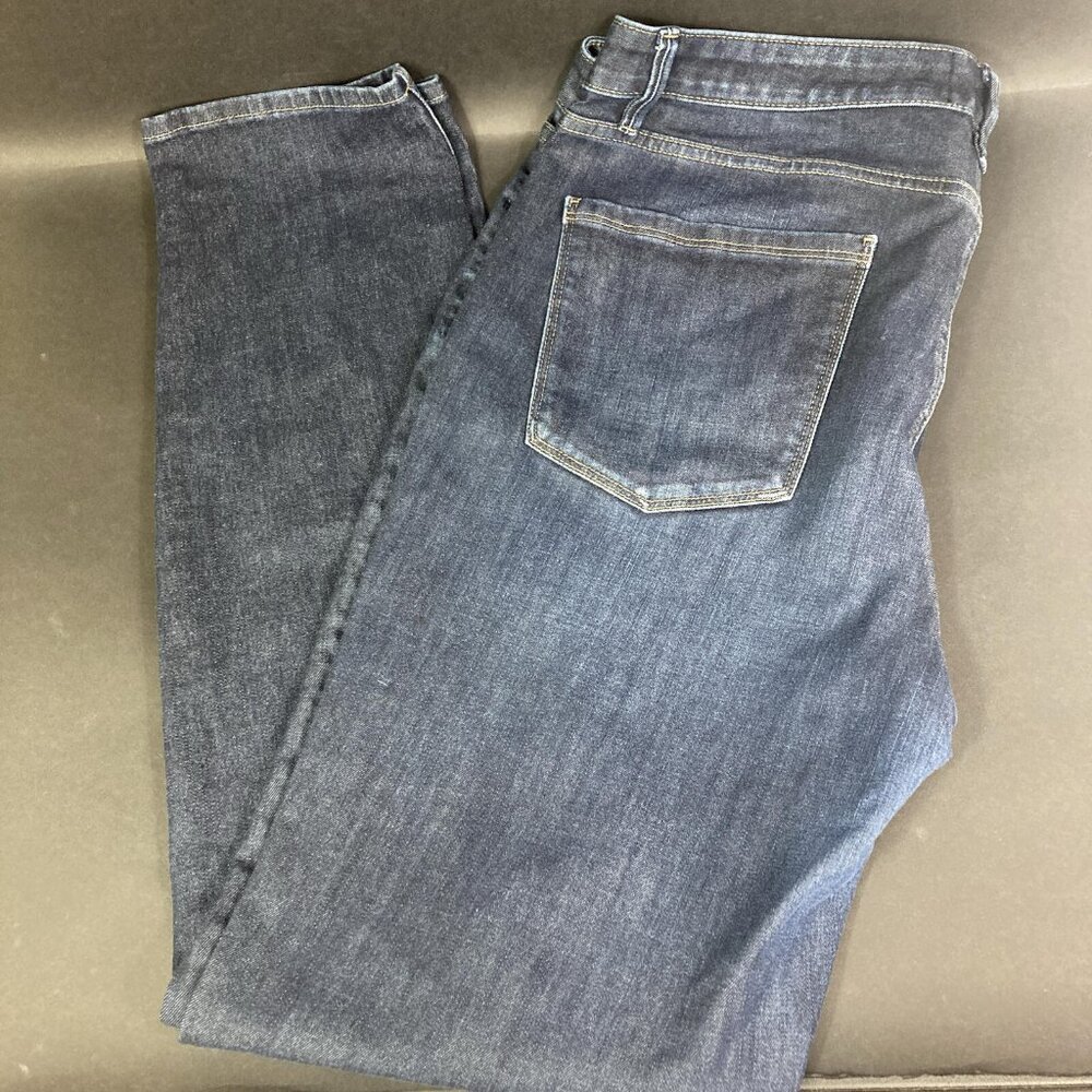 White House Black Market High Rise Slim Sculpt -Women's Sz 16 L -Blue 68% Cotton